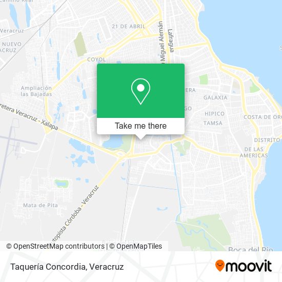 Mapa de Taquería Concordia