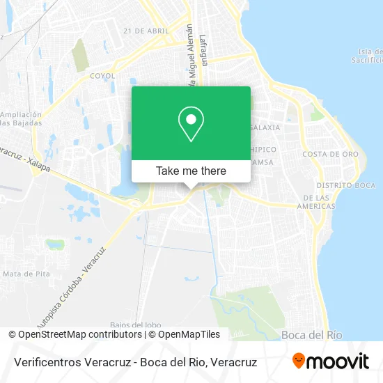 Verificentros Veracruz - Boca del Rio map