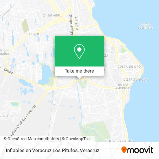 Mapa de Inflables en Veracruz Los Pitufos