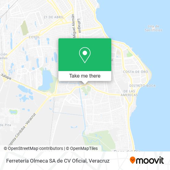 Mapa de Ferretería Olmeca SA de CV Oficial