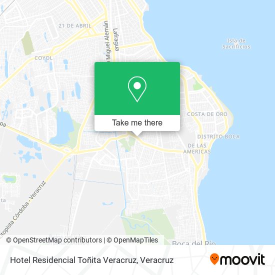 Mapa de Hotel Residencial Toñita Veracruz