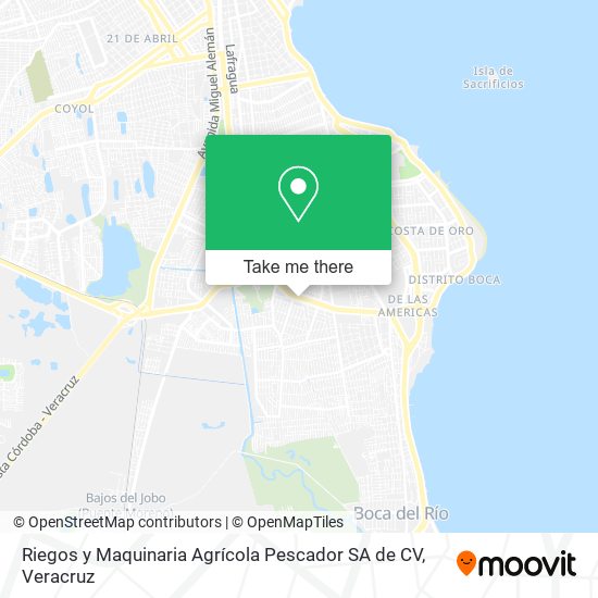 Mapa de Riegos y Maquinaria Agrícola Pescador SA de CV