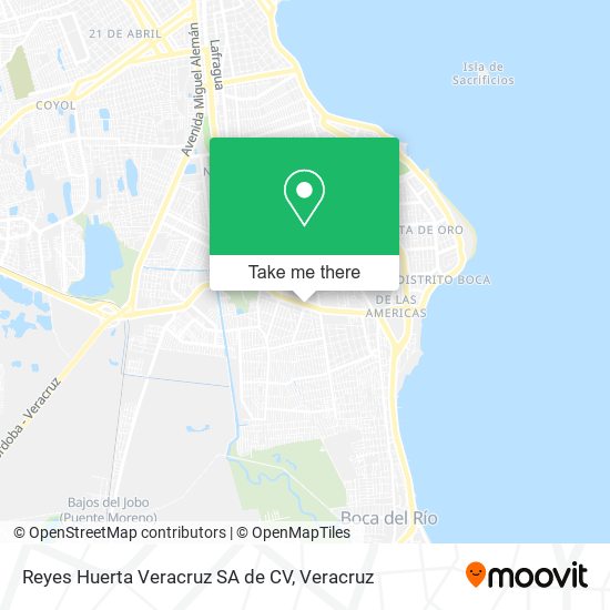 Reyes Huerta Veracruz SA de CV map