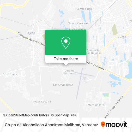 Grupo de Alcoholicos Anonimos Malibran map