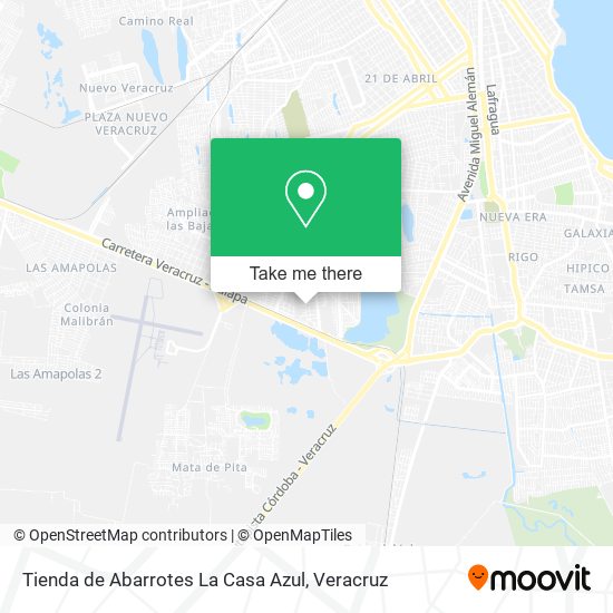 Tienda de Abarrotes La Casa Azul map