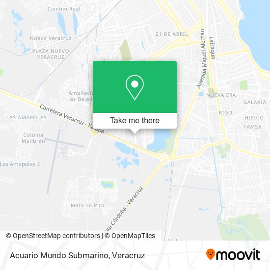 Acuario Mundo Submarino map