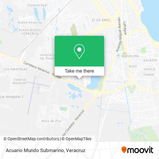 Acuario Mundo Submarino map