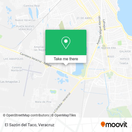 Mapa de El Sazón del Taco