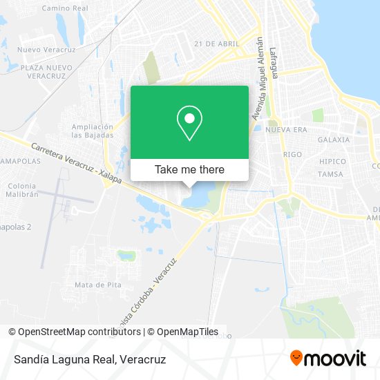 Sandía Laguna Real map