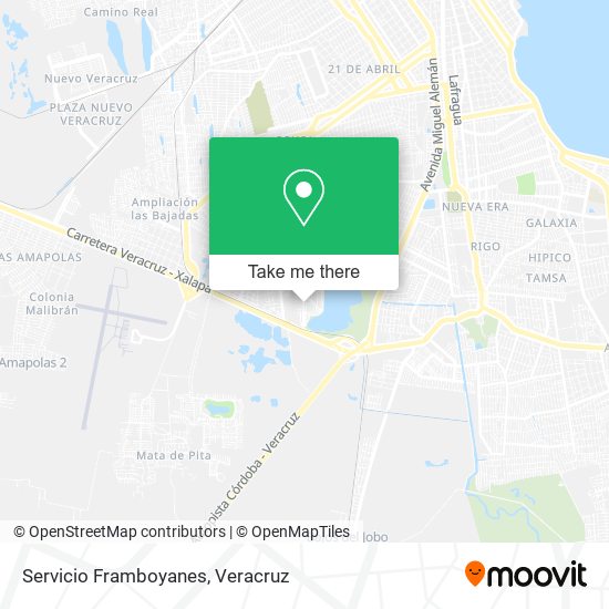 Servicio Framboyanes map