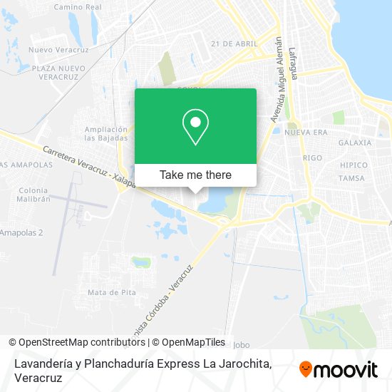 Lavandería y Planchaduría Express La Jarochita map