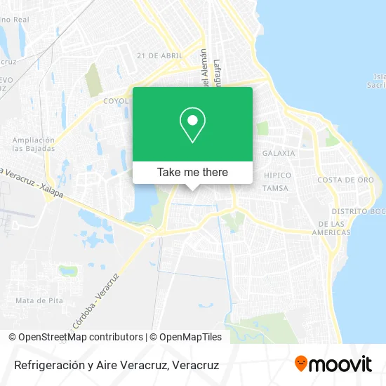 Refrigeración y Aire Veracruz map