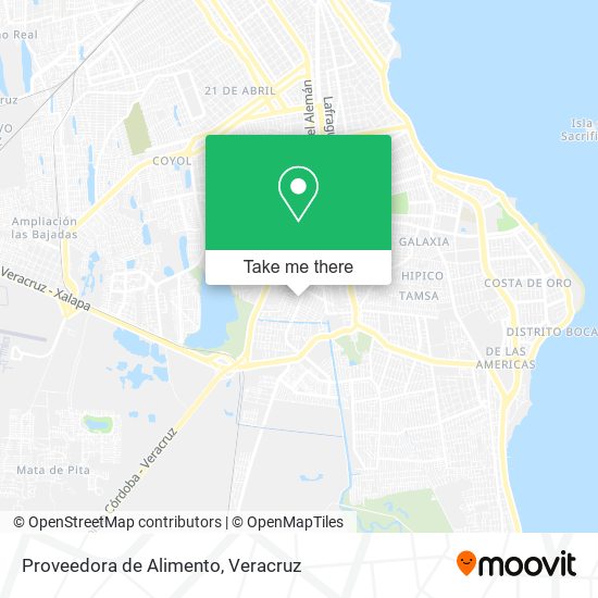 Proveedora de Alimento map