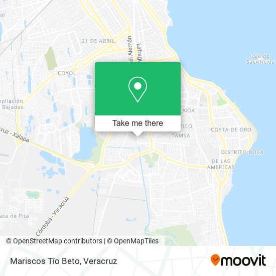 Mariscos Tío Beto map