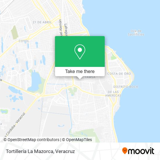 Tortillería La Mazorca map