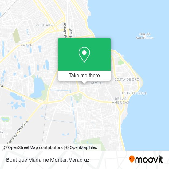 Mapa de Boutique Madame Monter