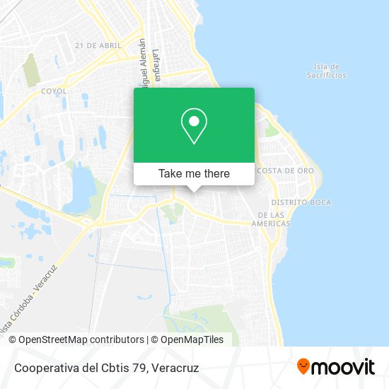 Mapa de Cooperativa del Cbtis 79