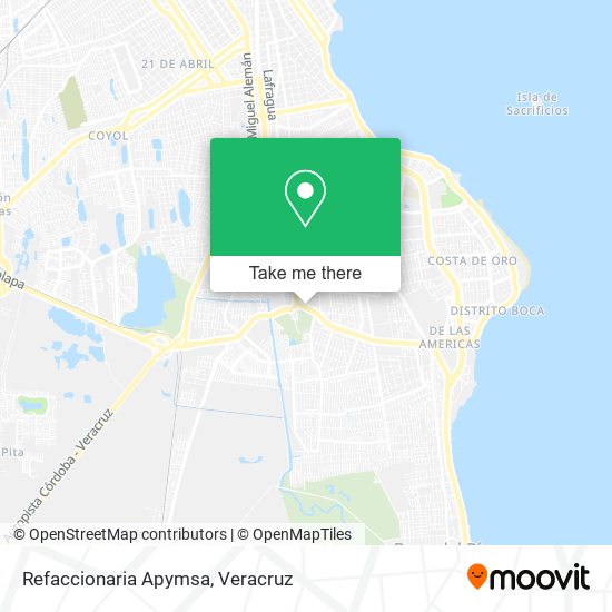 Mapa de Refaccionaria Apymsa