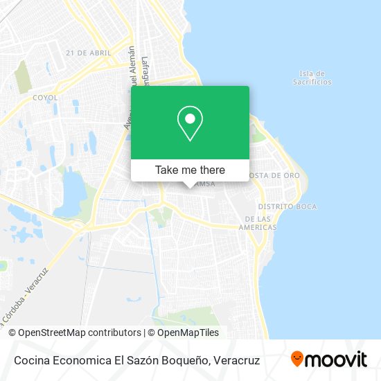 Mapa de Cocina Economica El Sazón Boqueño