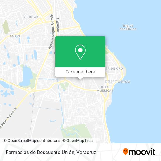 Farmacias de Descuento Unión map