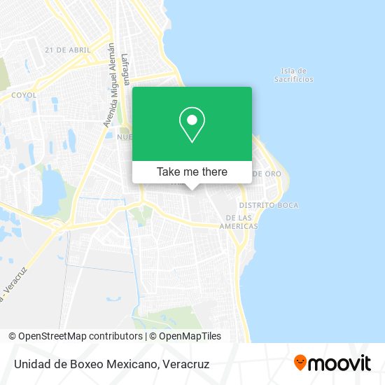 Unidad de Boxeo Mexicano map
