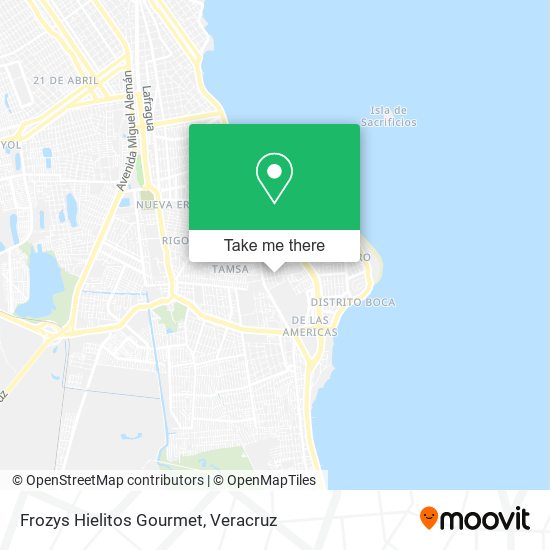 Frozys Hielitos Gourmet map