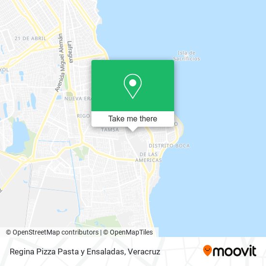 Regina Pizza Pasta y Ensaladas map