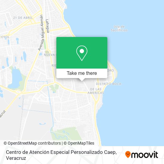 Mapa de Centro de Atención Especial Personalizado Caep