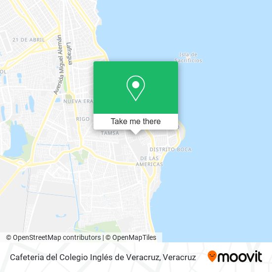 Cafeteria del Colegio Inglés de Veracruz map