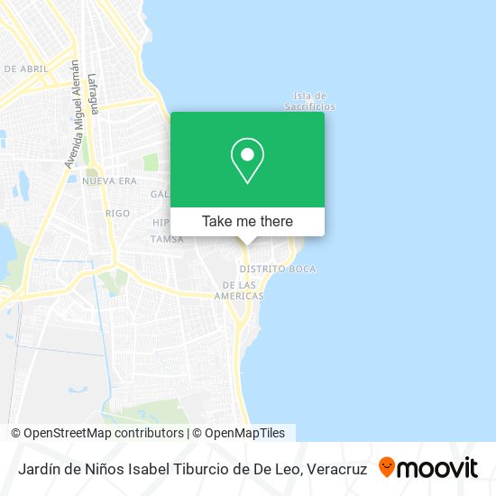 Mapa de Jardín de Niños Isabel Tiburcio de De Leo