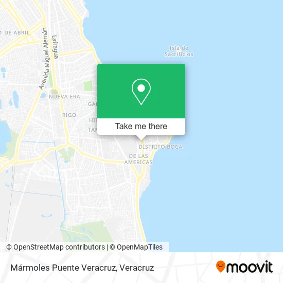 Mármoles Puente Veracruz map