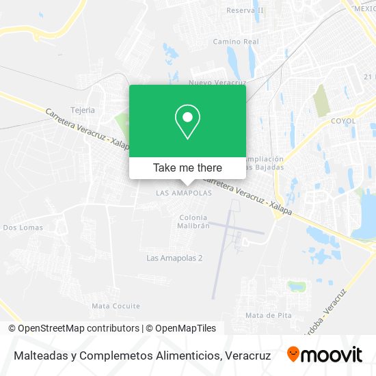Malteadas y Complemetos Alimenticios map