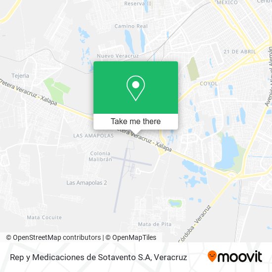 Rep y Medicaciones de Sotavento S.A map