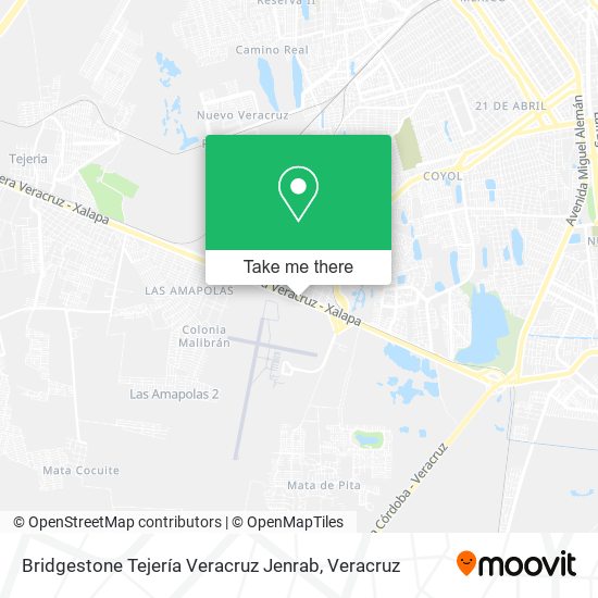 Bridgestone Tejería Veracruz Jenrab map