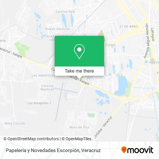 Mapa de Papelería y Novedades Escorpión