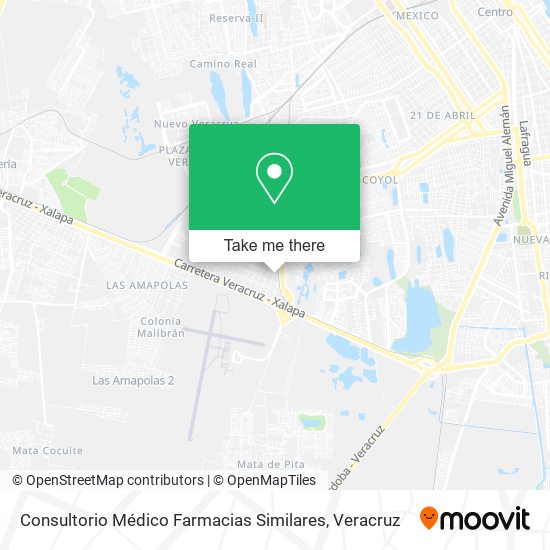 Mapa de Consultorio Médico Farmacias Similares