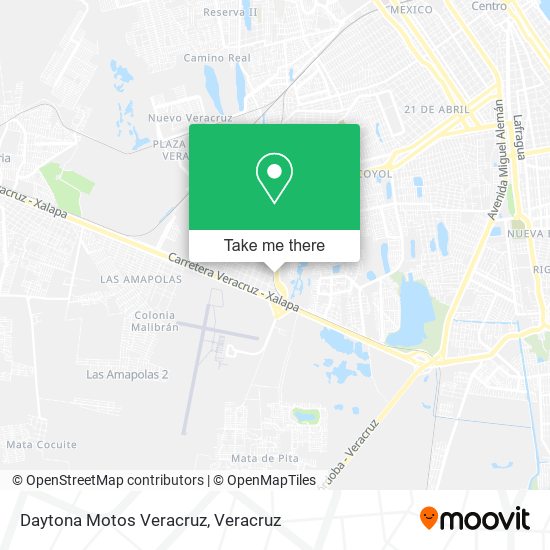 Daytona Motos Veracruz map