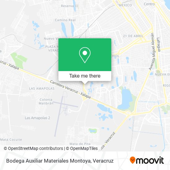 Bodega Auxiliar Materiales Montoya map