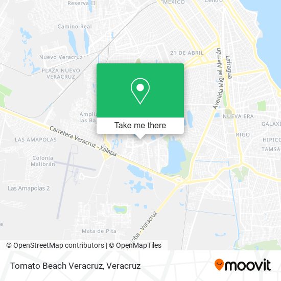 Tomato Beach Veracruz map