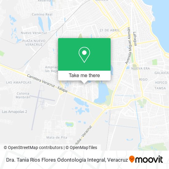 Dra. Tania Ríos Flores Odontología Integral map