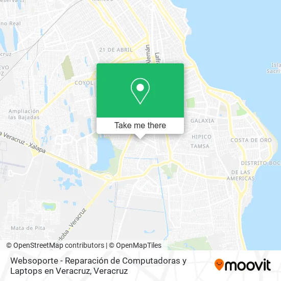 Websoporte - Reparación de Computadoras y Laptops en Veracruz map