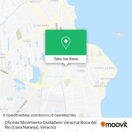 Oficinas Movimiento Ciudadano Veracruz-Boca del Río (Casa Naranja) map