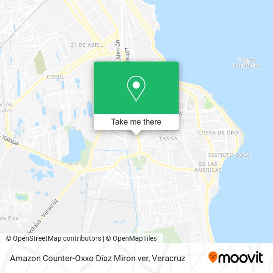 Amazon Counter-Oxxo Díaz Miron ver map
