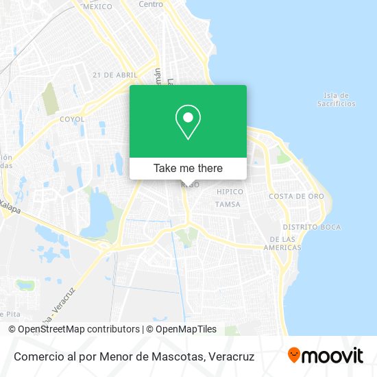 Comercio al por Menor de Mascotas map