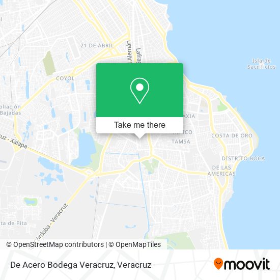 Mapa de De Acero Bodega Veracruz