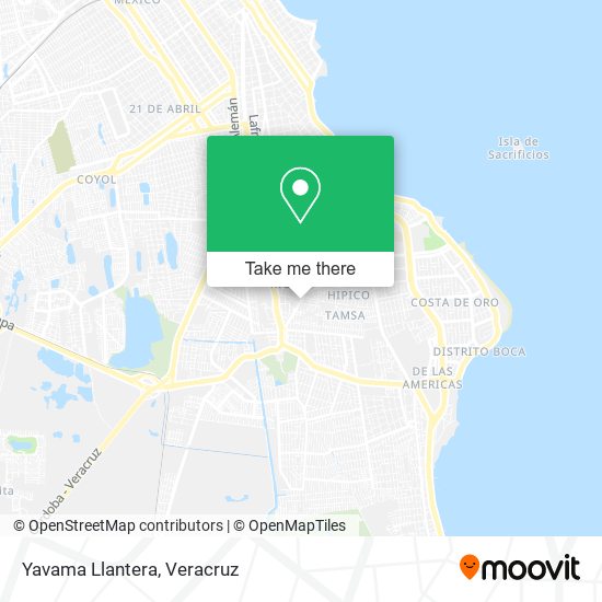Mapa de Yavama Llantera