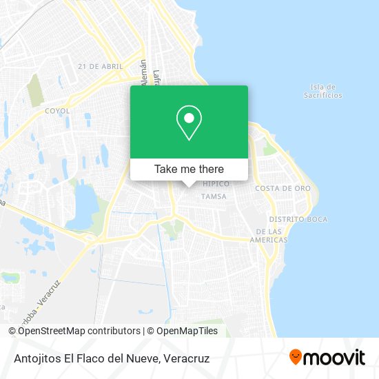 Antojitos El Flaco del Nueve map