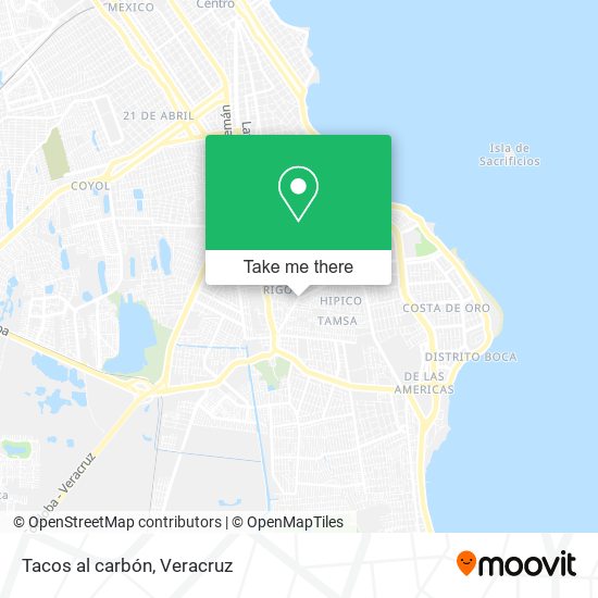 Mapa de Tacos al carbón