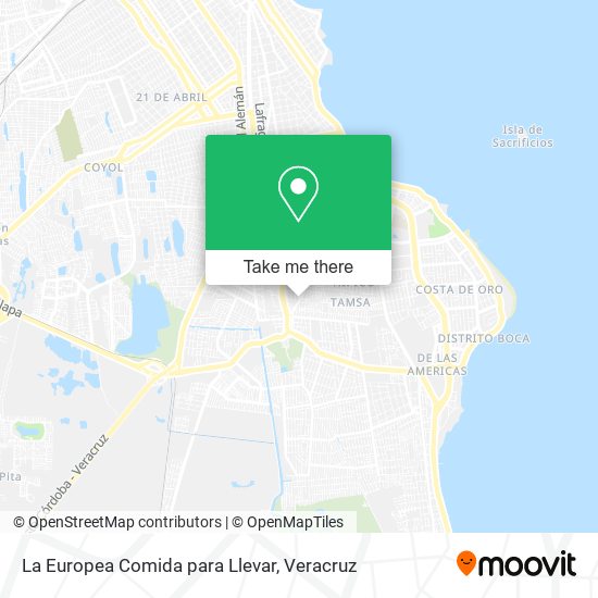 La Europea Comida para Llevar map