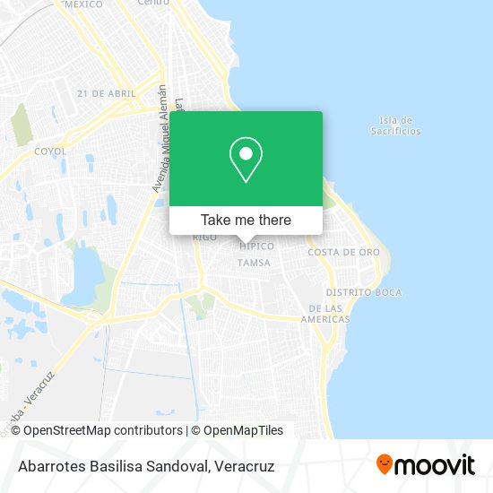 Abarrotes Basilisa Sandoval map